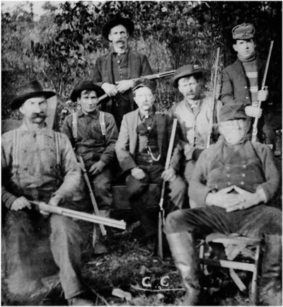 Benjamin C. Duke (Sr.) and hunting party
